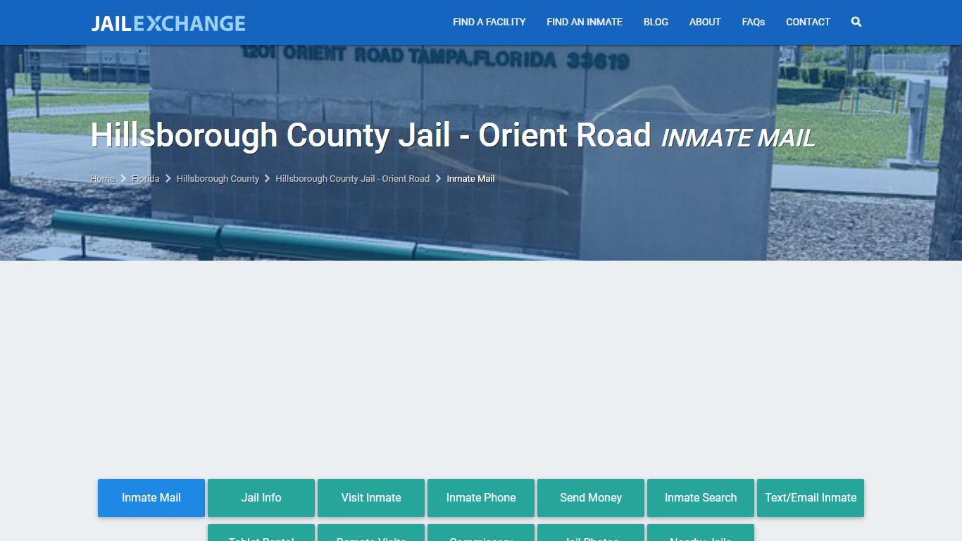 Hillsborough County Jail - Orient Road Inmate Mail Policies | Tampa,
